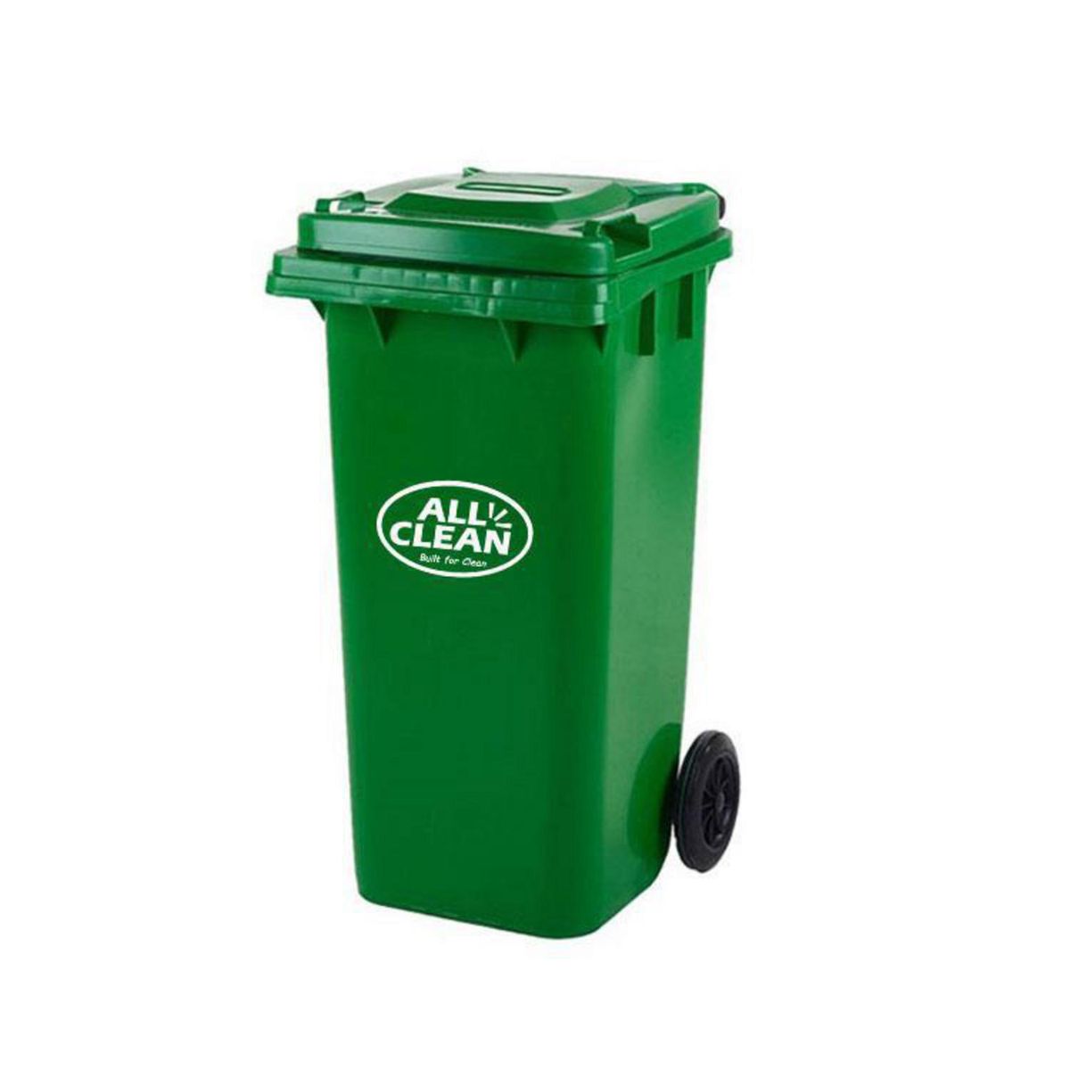 ALL CLEAN - Basurero All Clean 120 Litros Verde Con Ruedas para Exterior