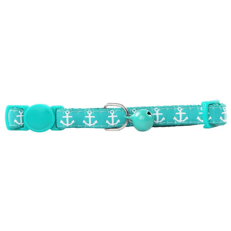 PAWISE - Collar gato verde anclas