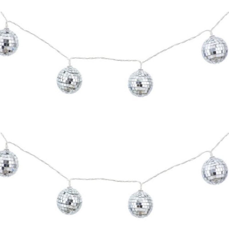 LEDZONE - Pack 2 guirnaldas bola disco 10 luces led