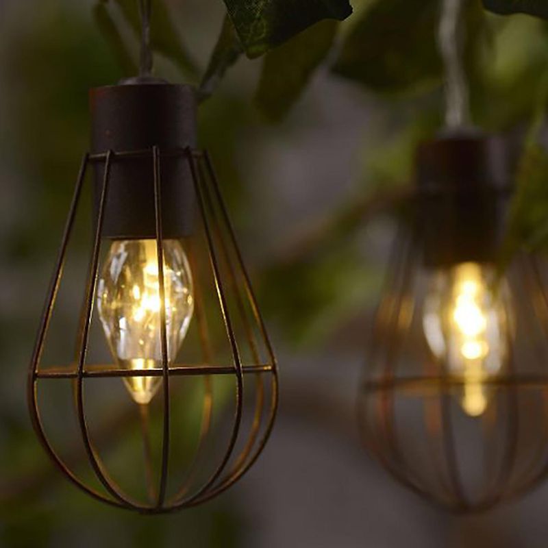 LEDZONE - Guirnalda marine cobre 10 luces led pilas