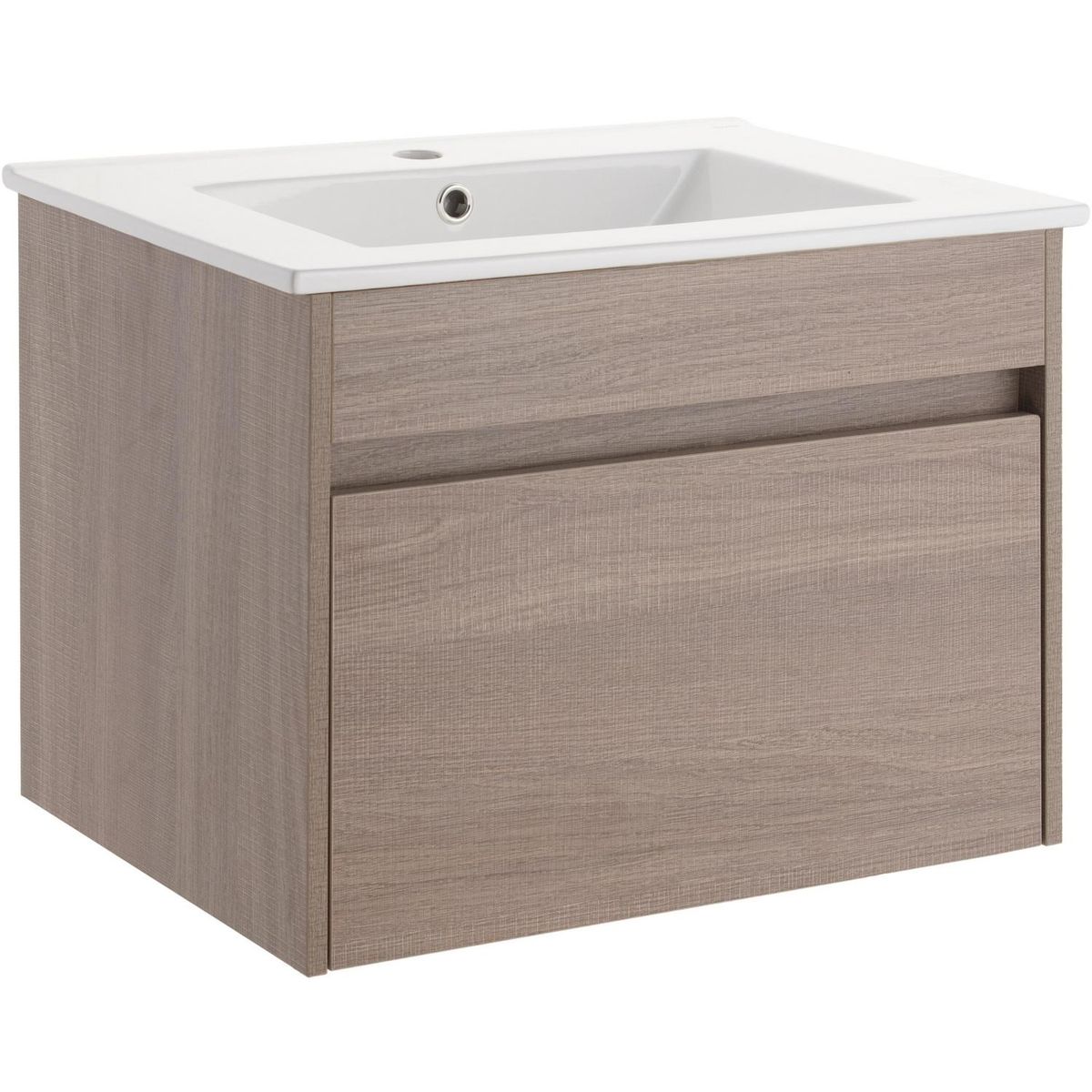 DUSCHY - Mueble vanitorio siri 75x45x45 cm 1 cajón café