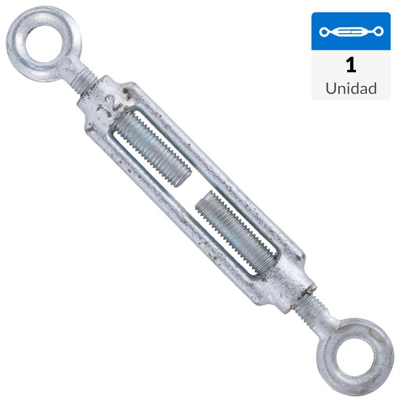 FIXSER - Tensor ojo-ojo 1/2" acero gris