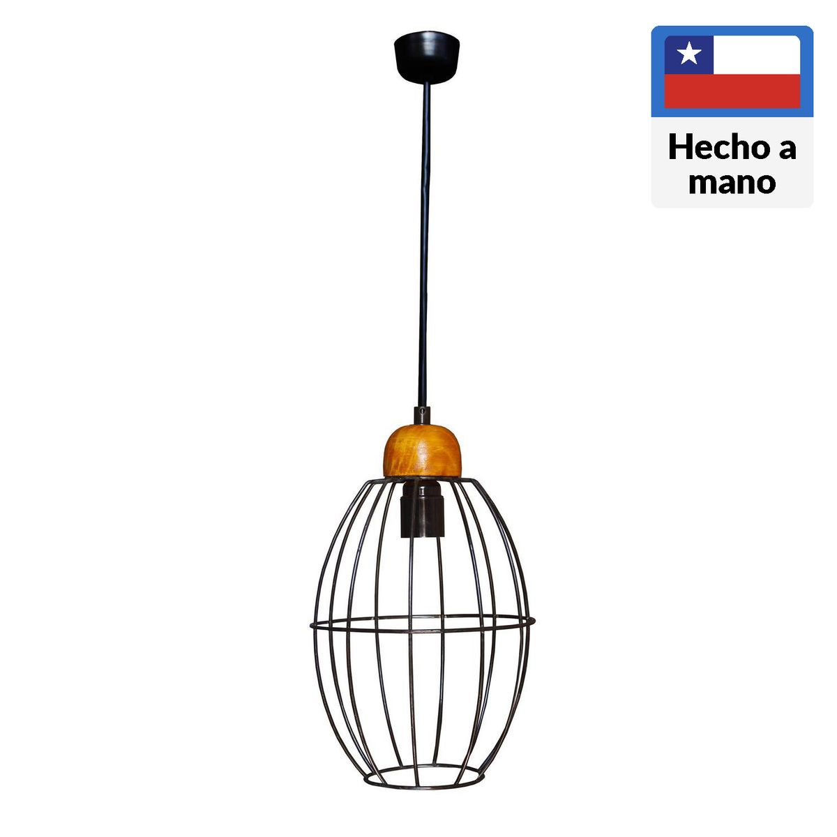 CAROLD STEVENS - Lámpara Colgante Kaila 1 Luz Metal Negro