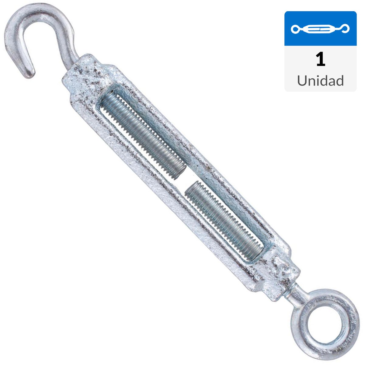 FIXSER - Tensor gancho-ojo 3/16" acero gris