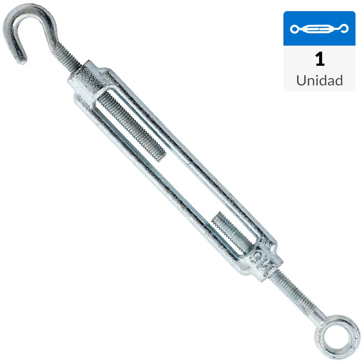 FIXSER - Tensor gancho-ojo 1/4" acero gris