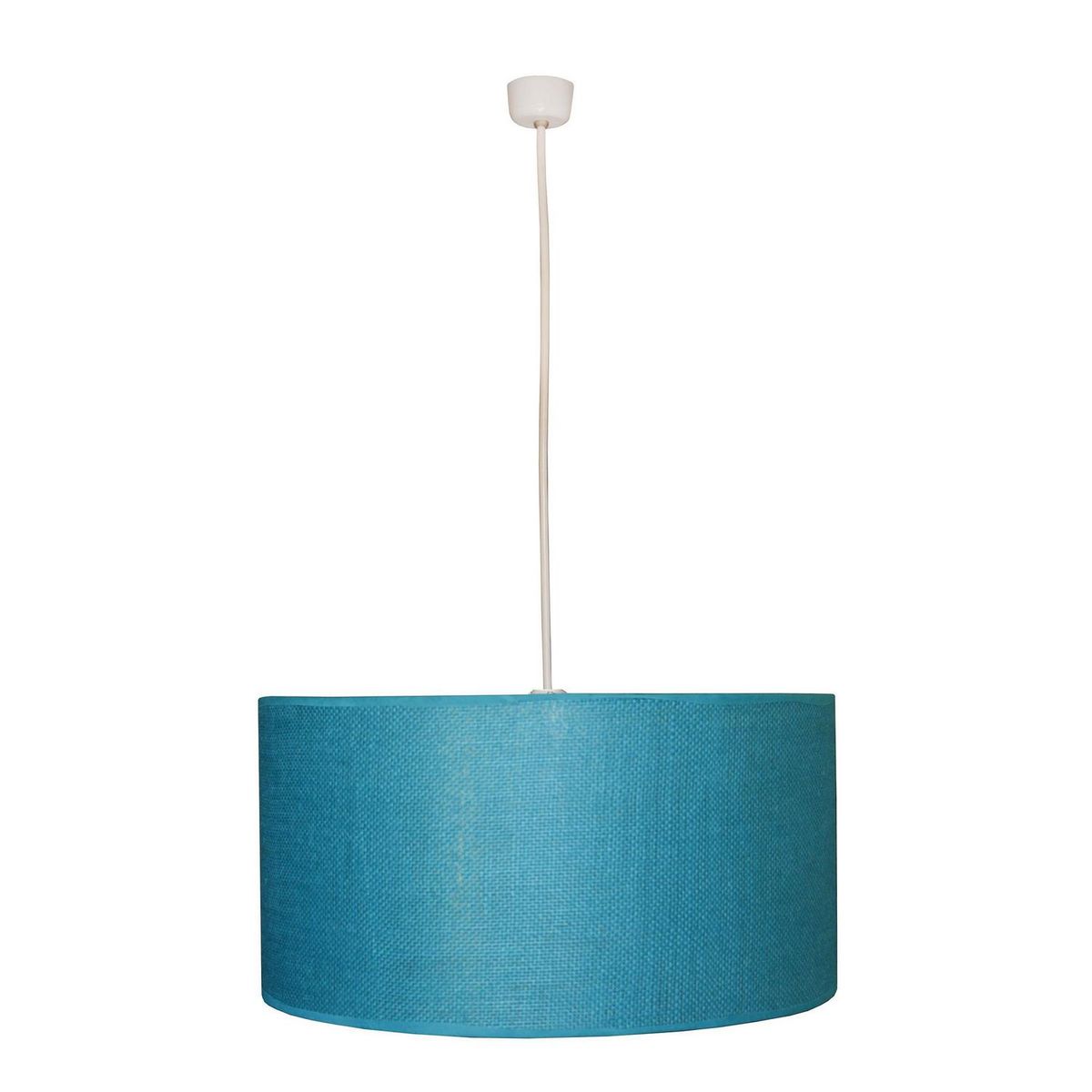 CAROLD STEVENS - Lámpara Colgante Arpillera 1 Luz Tela Celeste