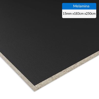 Melamina Negro Soft 15 mm 183x250 cm