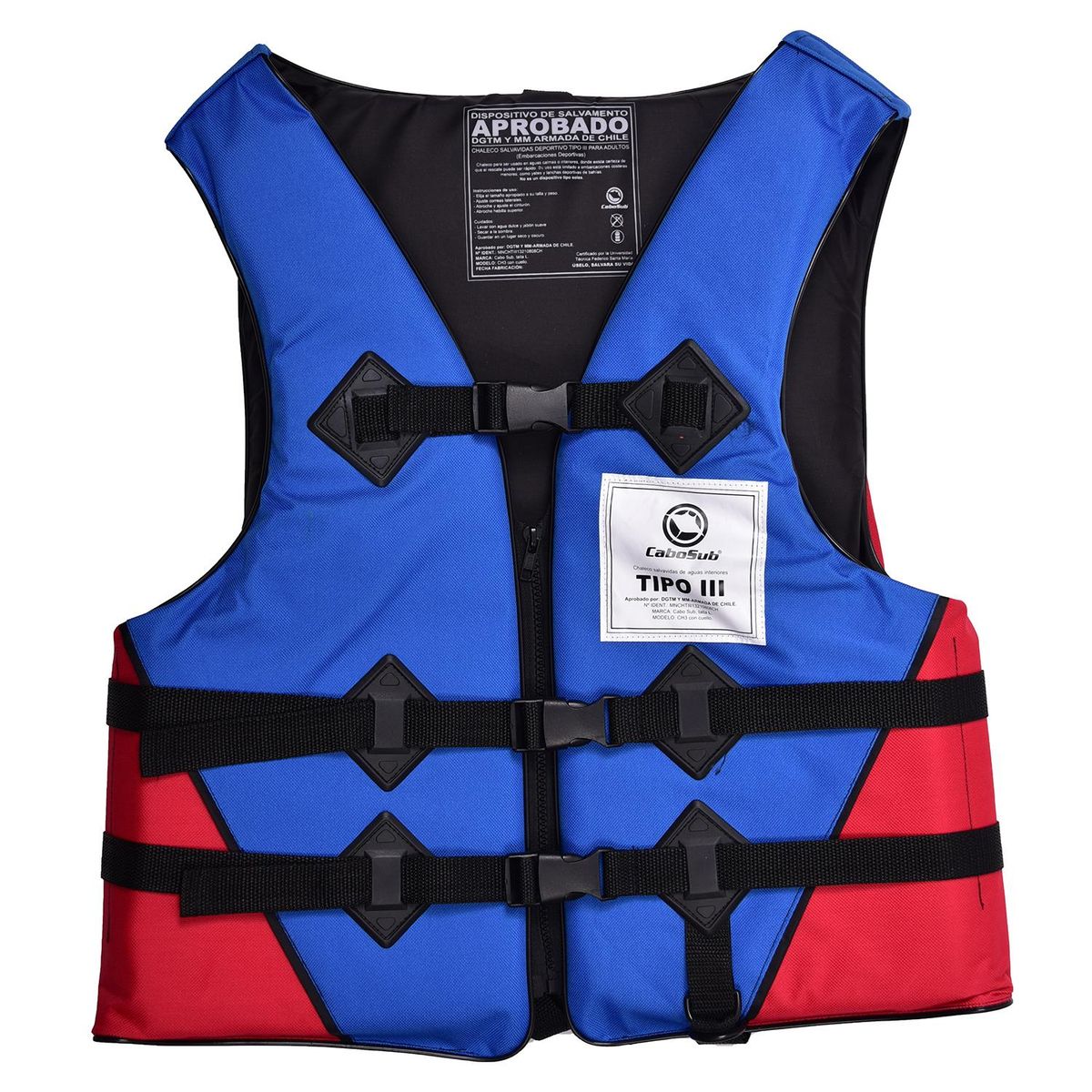 ESELL - Chaleco Salvavida Junior Azul/Rojo L/XL