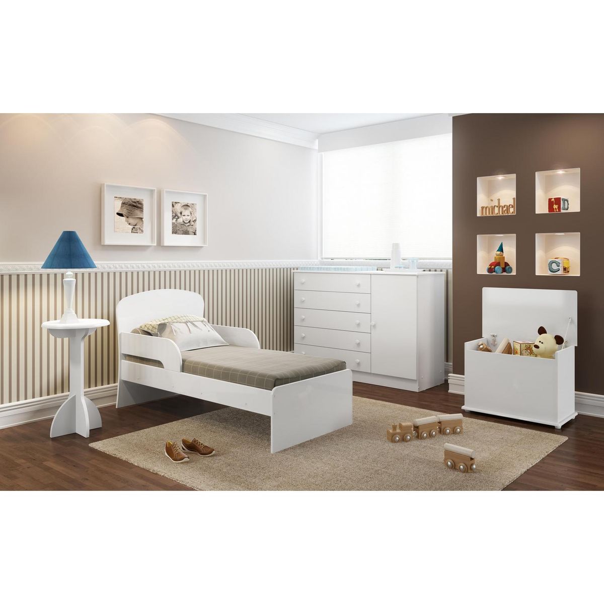 KIDSCOOL - Mini Cama Transición 6070 BL Blanco