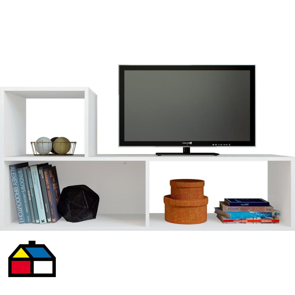 KIDSCOOL - Rack Córdoba MDF 4 Nivel(es) 120x59x30 cm Blanco