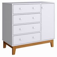 Cómoda 1 Puerta 4 Cajón(es) Harmony 90x86x45 cm Blanco