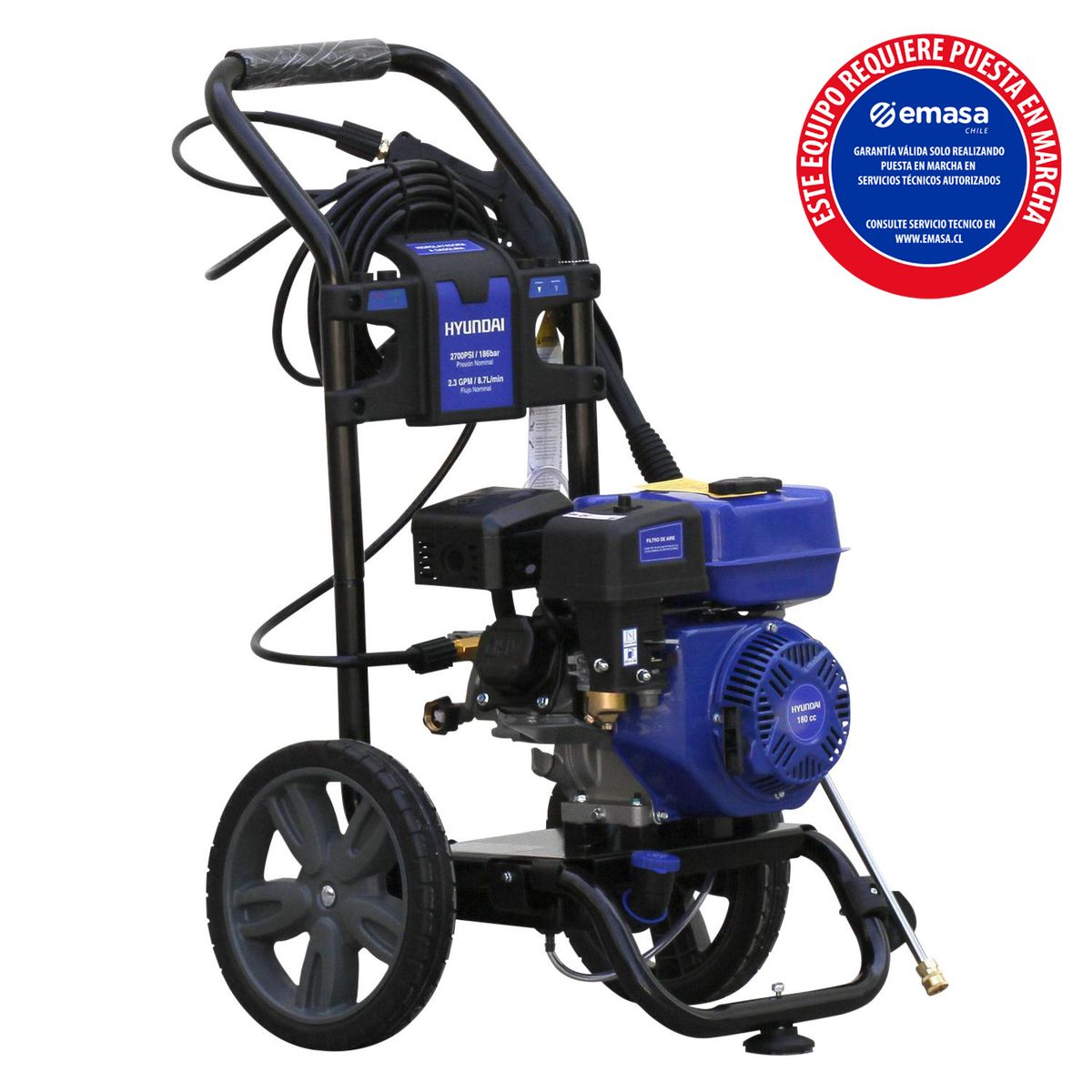 HYUNDAI - Hidrolavadora Gasolina 3700 W 186 Bar 82HYGPW2700