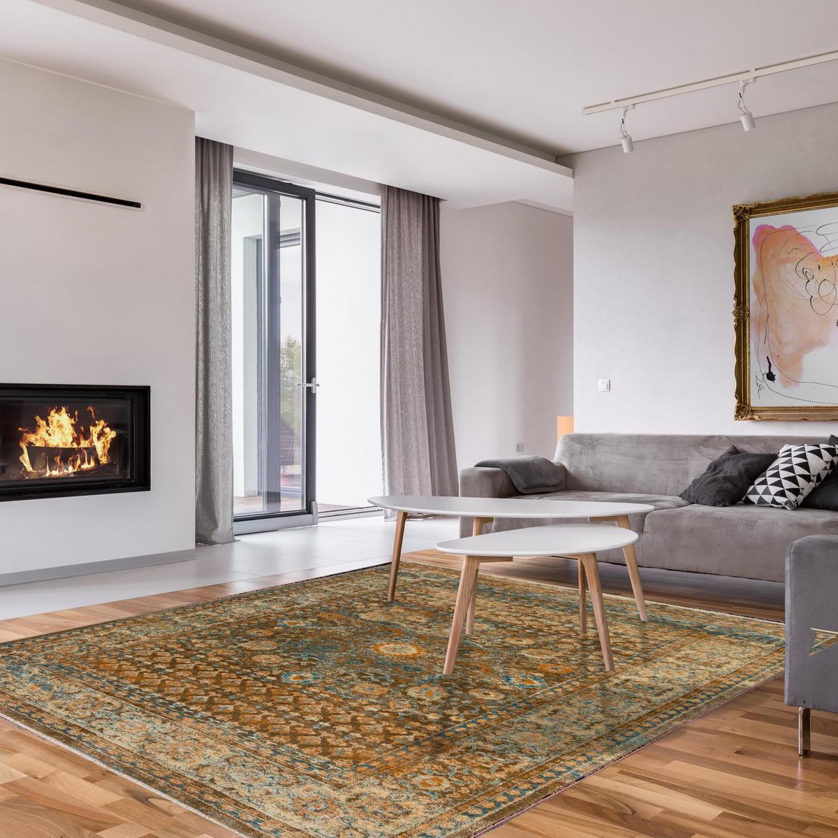 MASHINI - Alfombra Siena 133x190 cm Polipropileno Multicolor