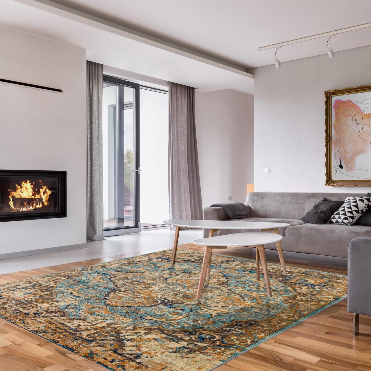 MASHINI - Alfombra Amalfi 150x200 cm Polipropileno Multicolor