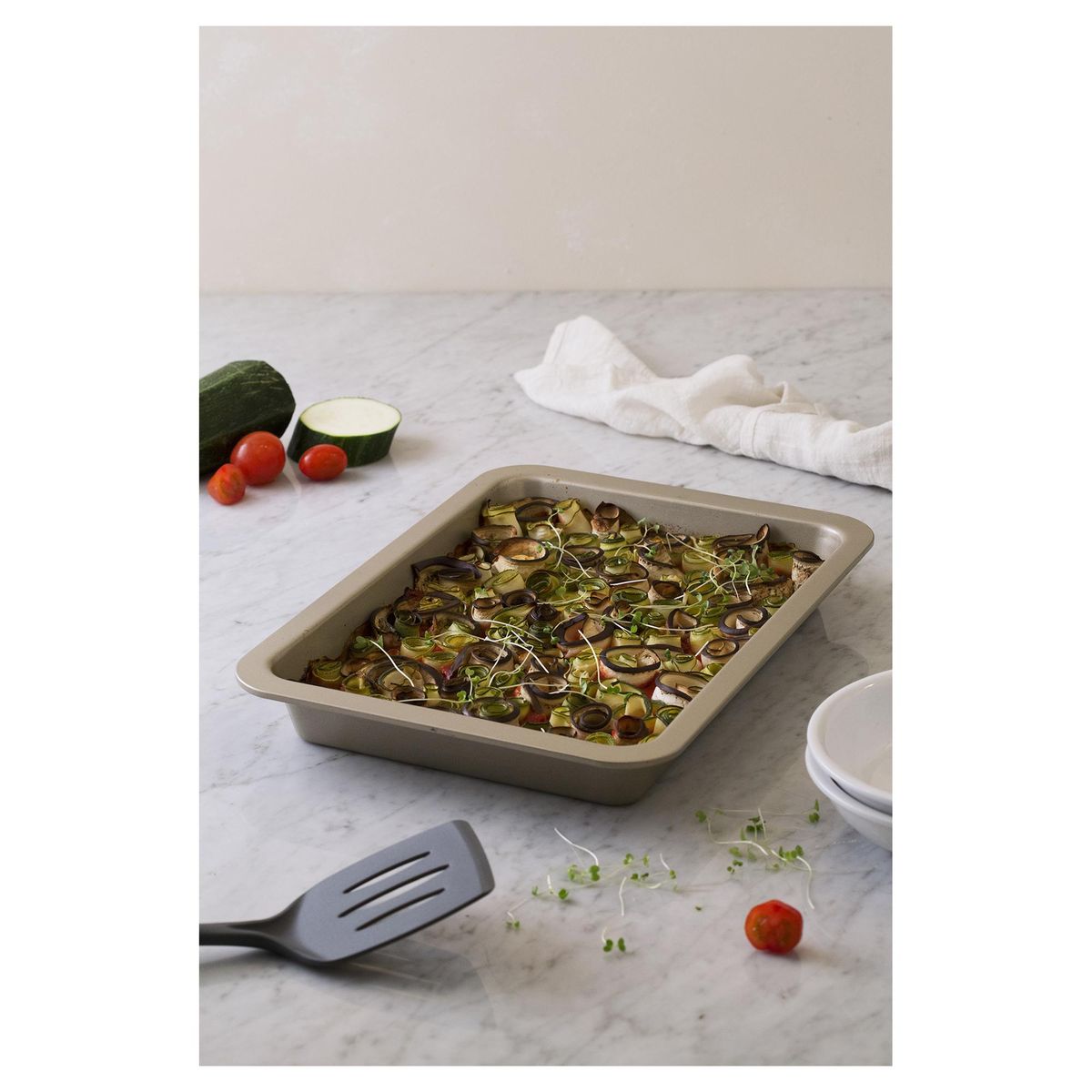 ILKO - Molde asadera 37x27 cm gr non stick gold