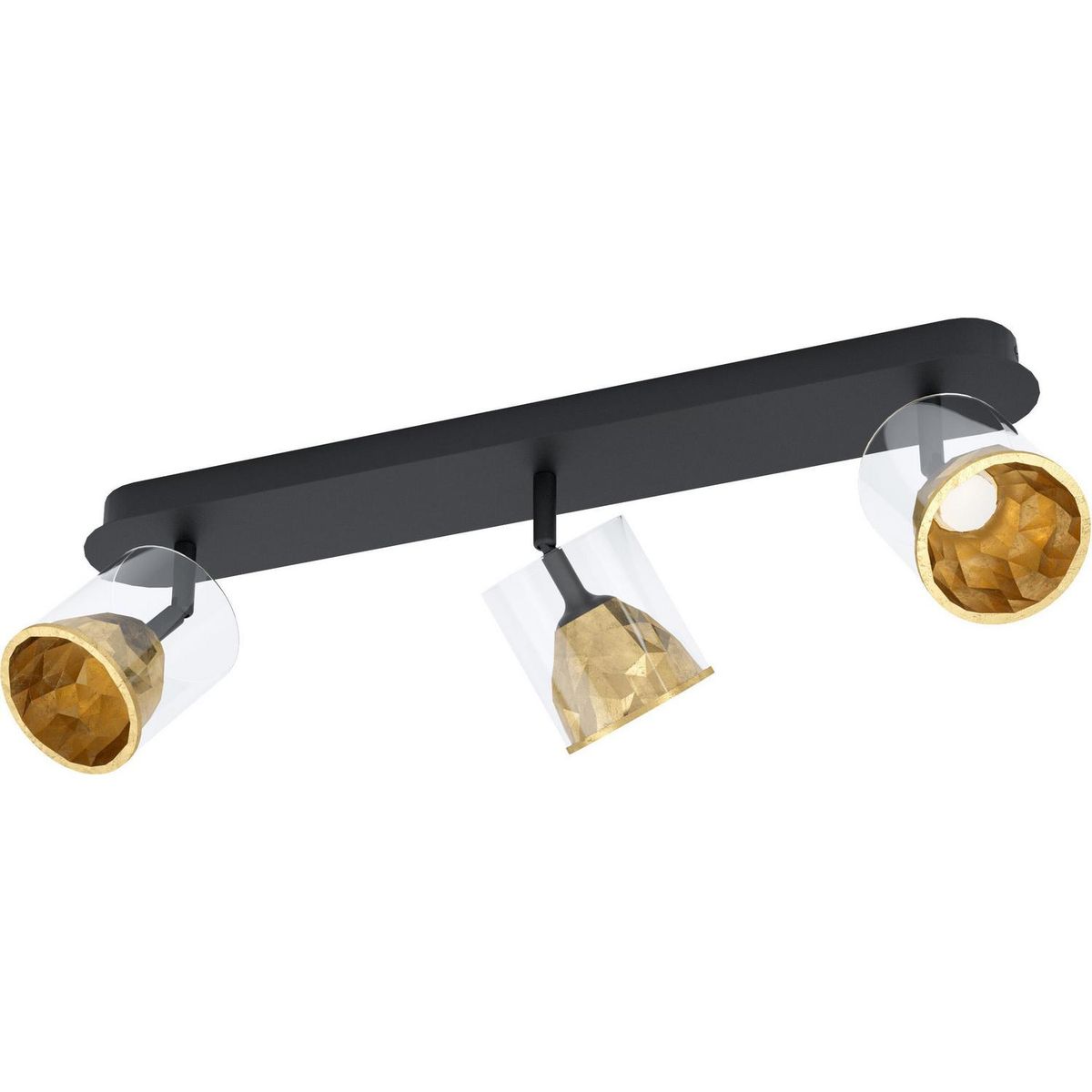 EGLO - Barra Melito 3 Luces Acero Negro