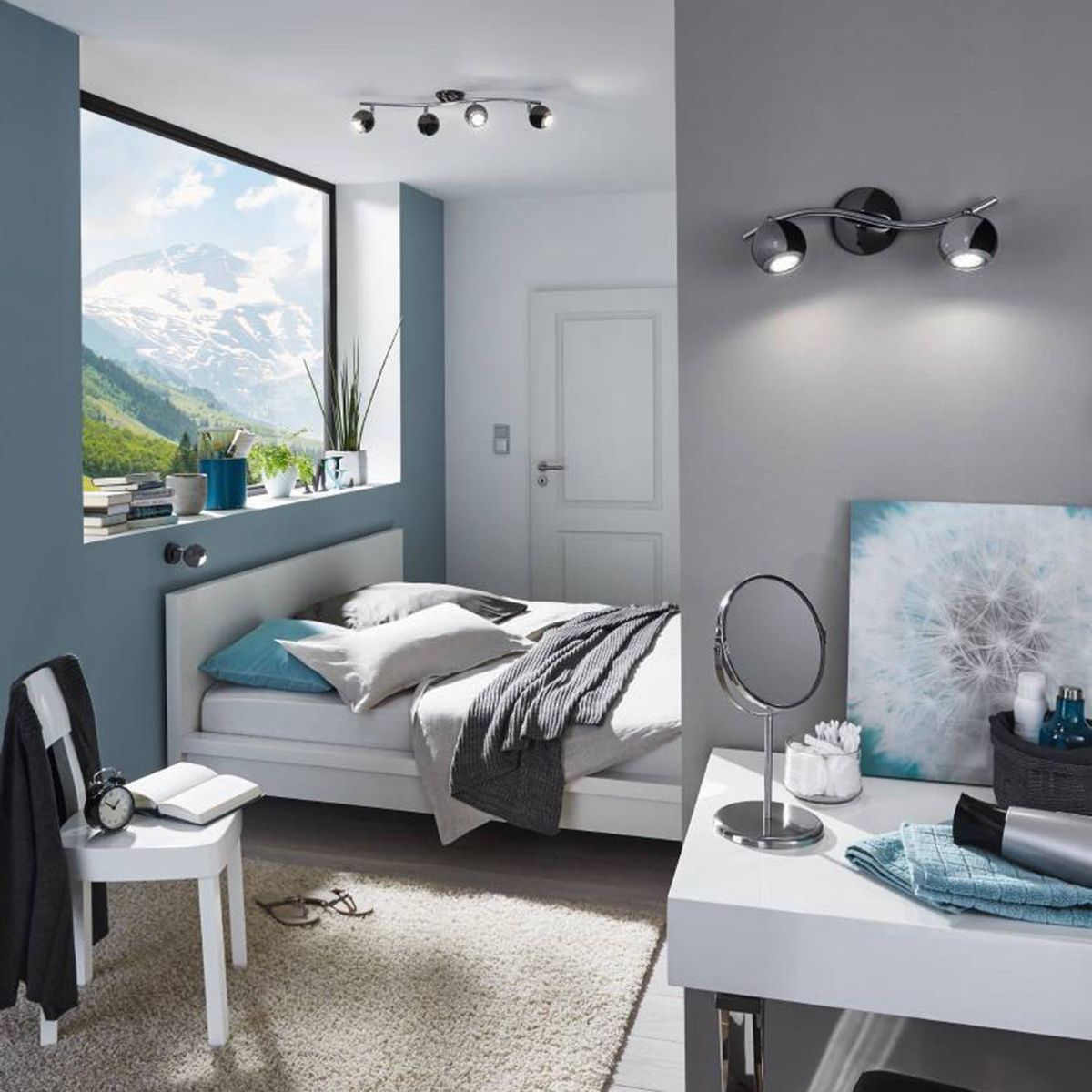 EGLO - Barra Led Bimbed 4 Luces Acero Negro