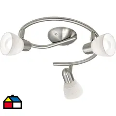 EGLO - Barra Led Dakar 3 Luces Acero Gris/Plata