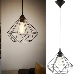 EGLO - Lámpara colgante plástico negro E27 1X60W