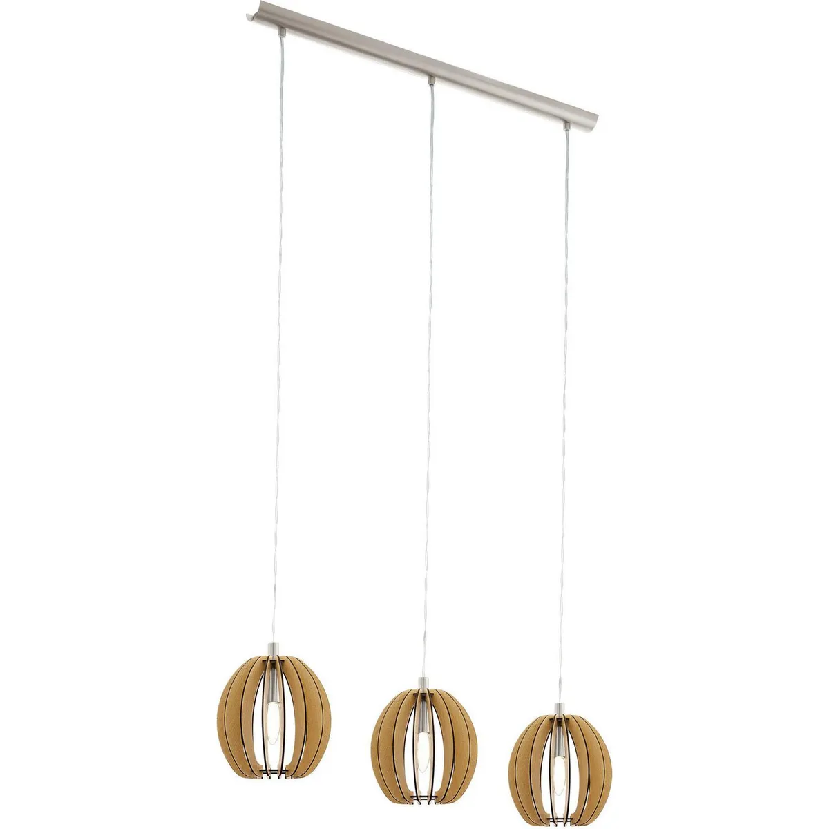 EGLO - Lámpara Colgante Cossano Acero Café