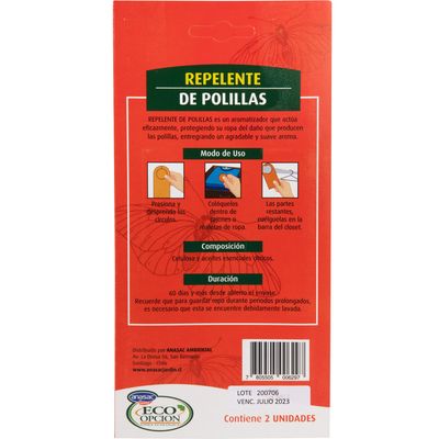 Imagen 2 del producto Repelente de Polillas Eco Opcion 2 unidades