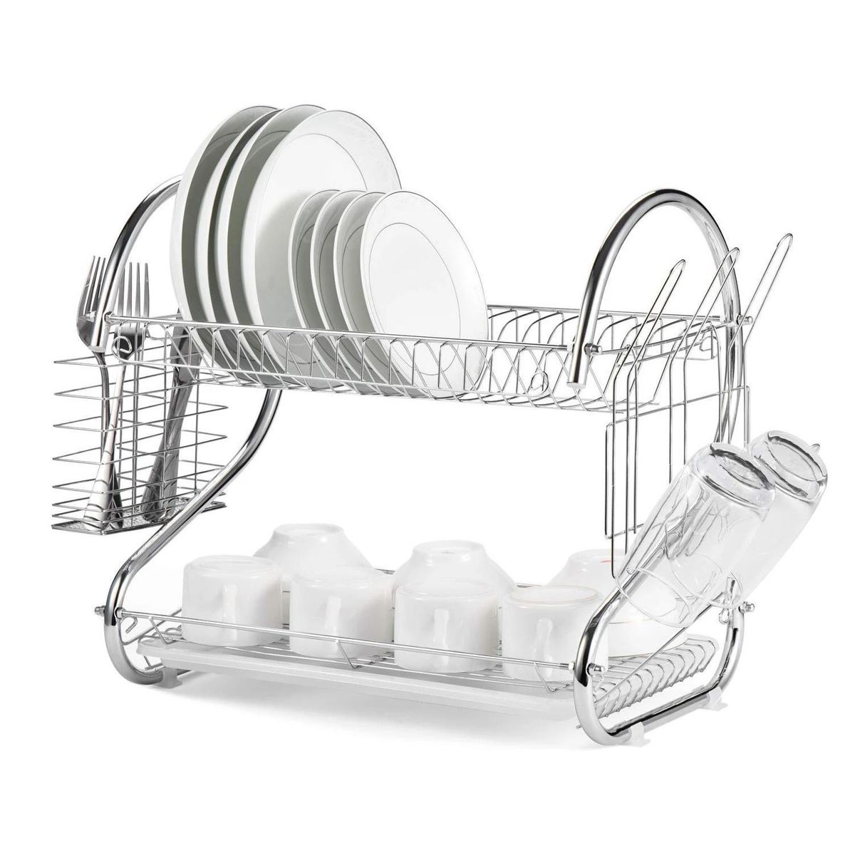 IMPORTADORA USA - Secador platos vajilla escurridor 2 niveles acero