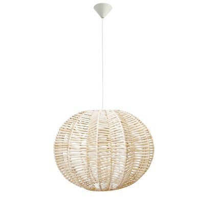 Lmpara colgante mimbre rayen blanca