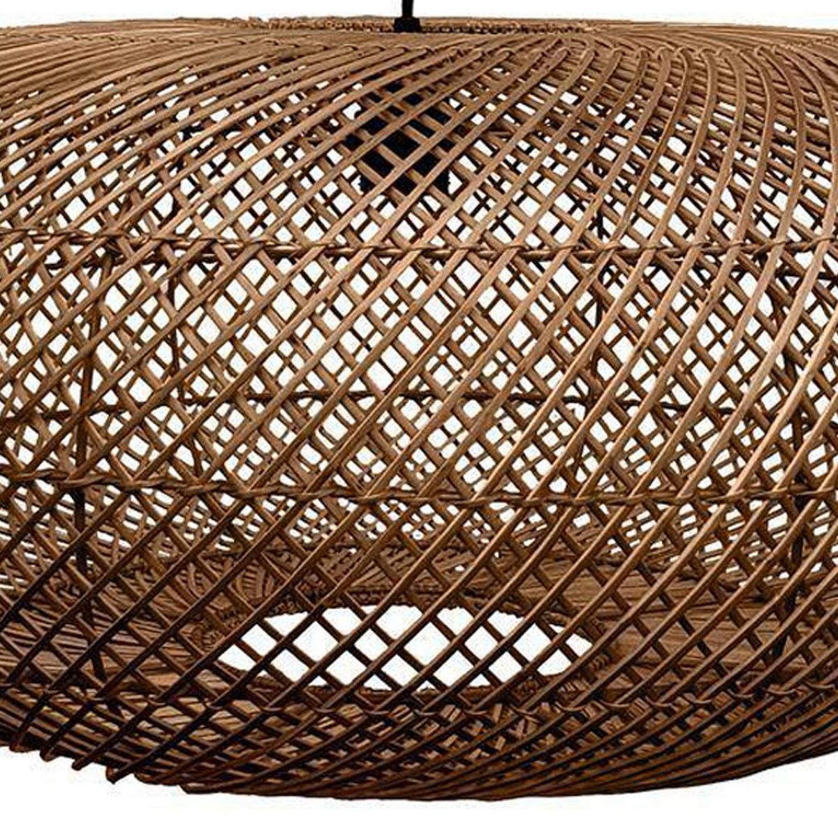 WICKER LAMP CHILE - Lámpara Colgante Lihuén Mimbre Café 62 cm