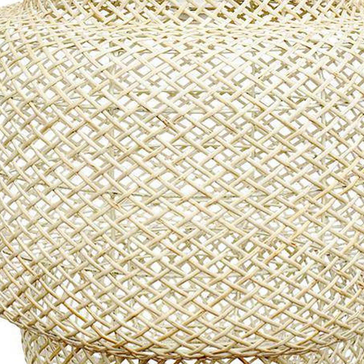 WICKER LAMP CHILE - Lámpara Colgante Antumalén Mimbre Blanco 50 cm
