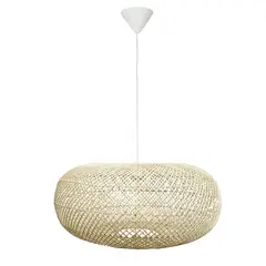 WICKER LAMP CHILE - Lámpara colgante mimbre lihuen blanca