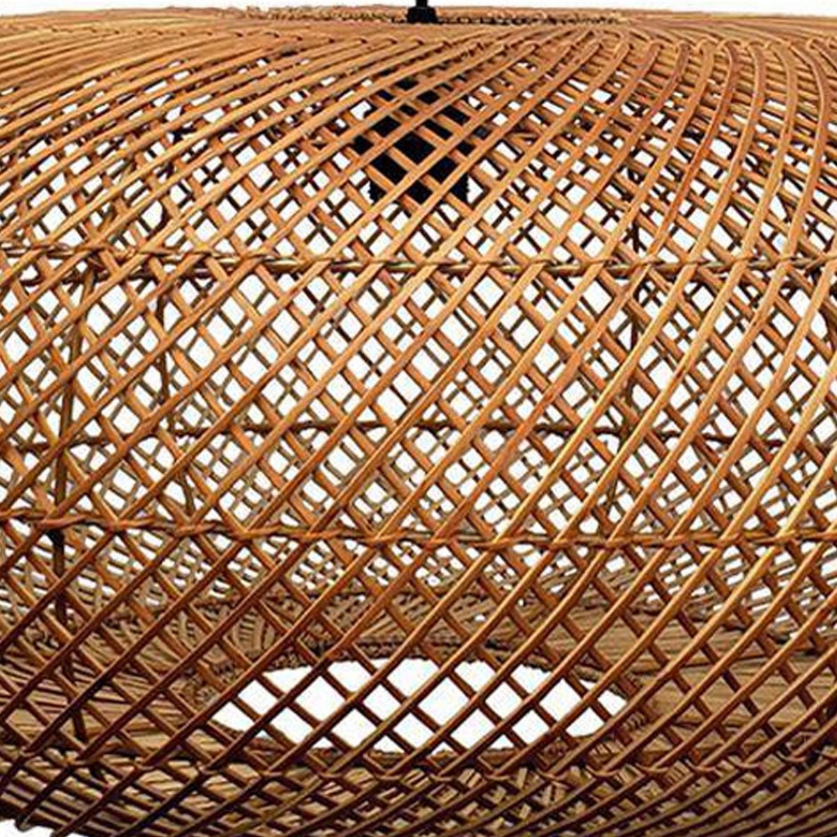 WICKER LAMP CHILE - Lámpara Colgante Lihuén Mimbre Café 62 cm