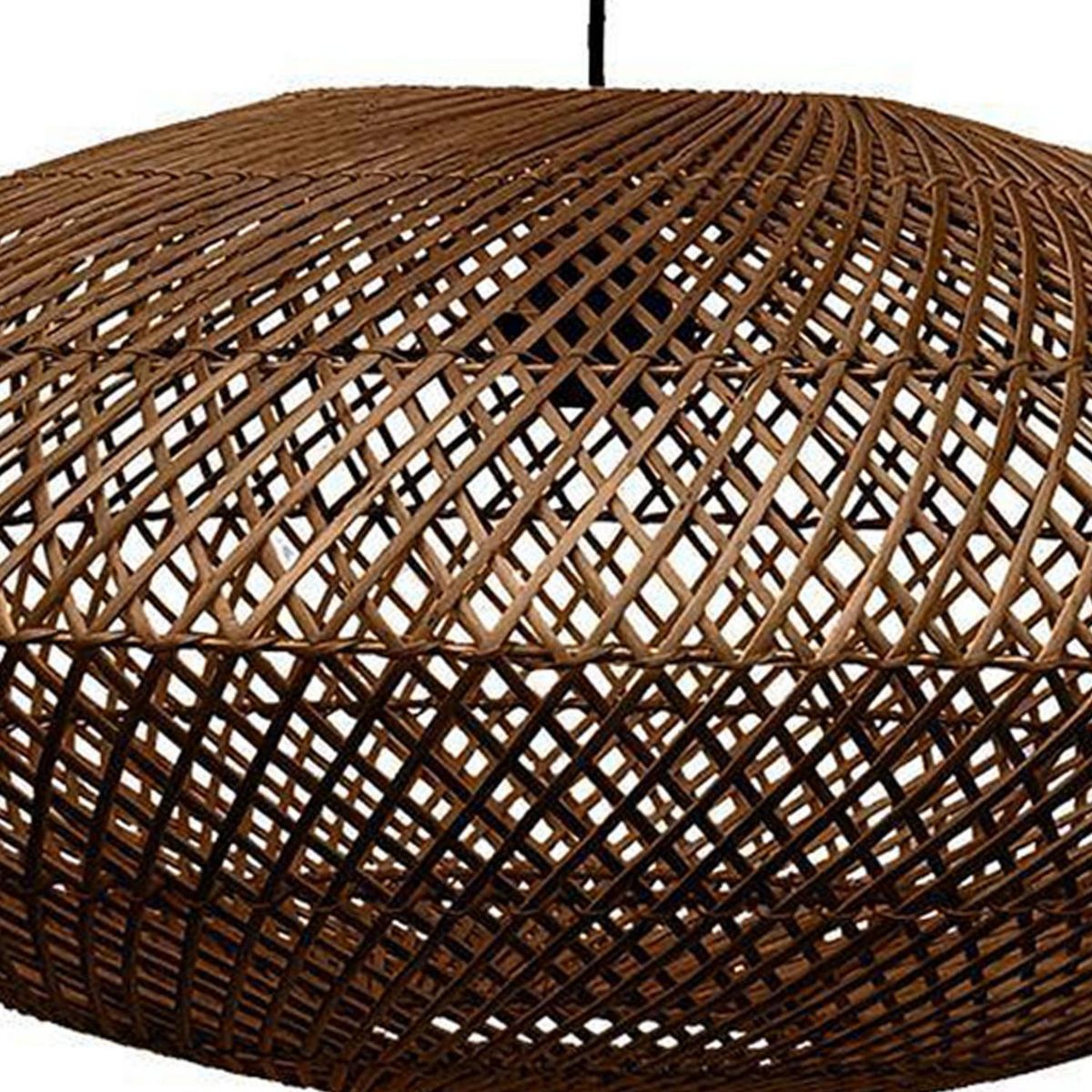 WICKER LAMP CHILE - Lámpara Colgante Lihuén Mimbre Café 62 cm