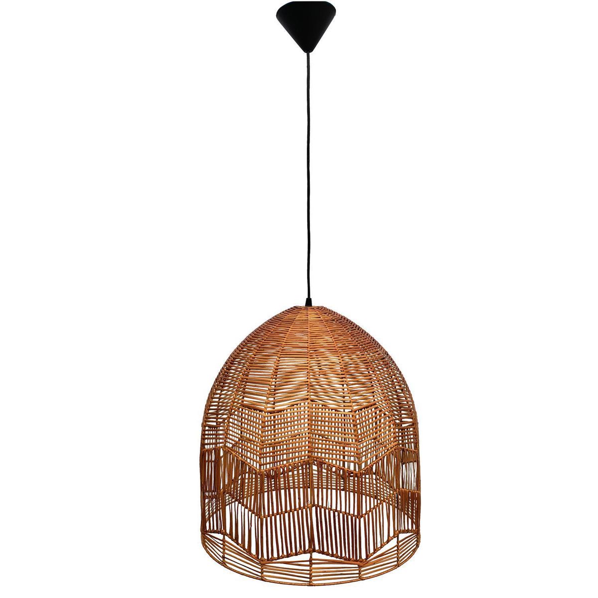 WICKER LAMP CHILE - Lámpara Colgante Calquín Mimbre Café 45 cm