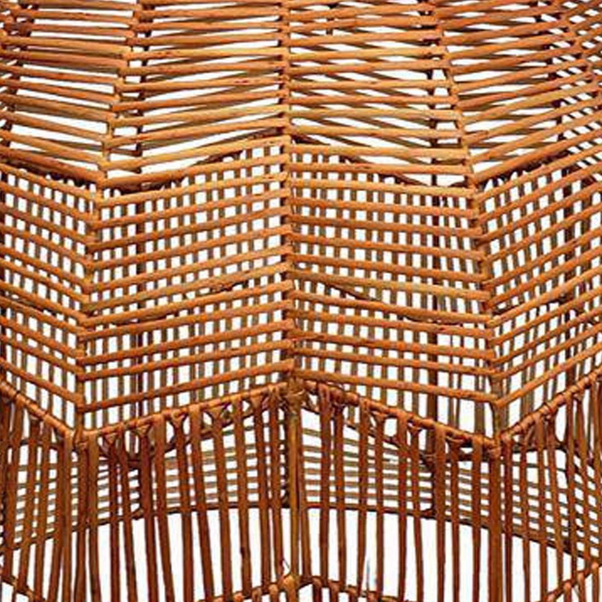 WICKER LAMP CHILE - Lámpara Colgante Calquín Mimbre Café 45 cm