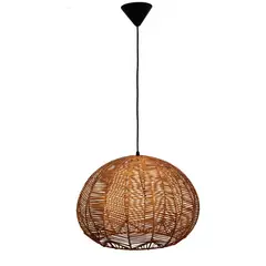 WICKER LAMP CHILE - Lámpara Colgante Calabaza Mimbre Café/Marrón 45 cm