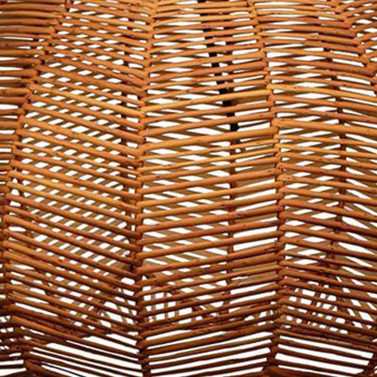 WICKER LAMP CHILE - Lámpara Colgante Calabaza Mimbre Café 45 cm