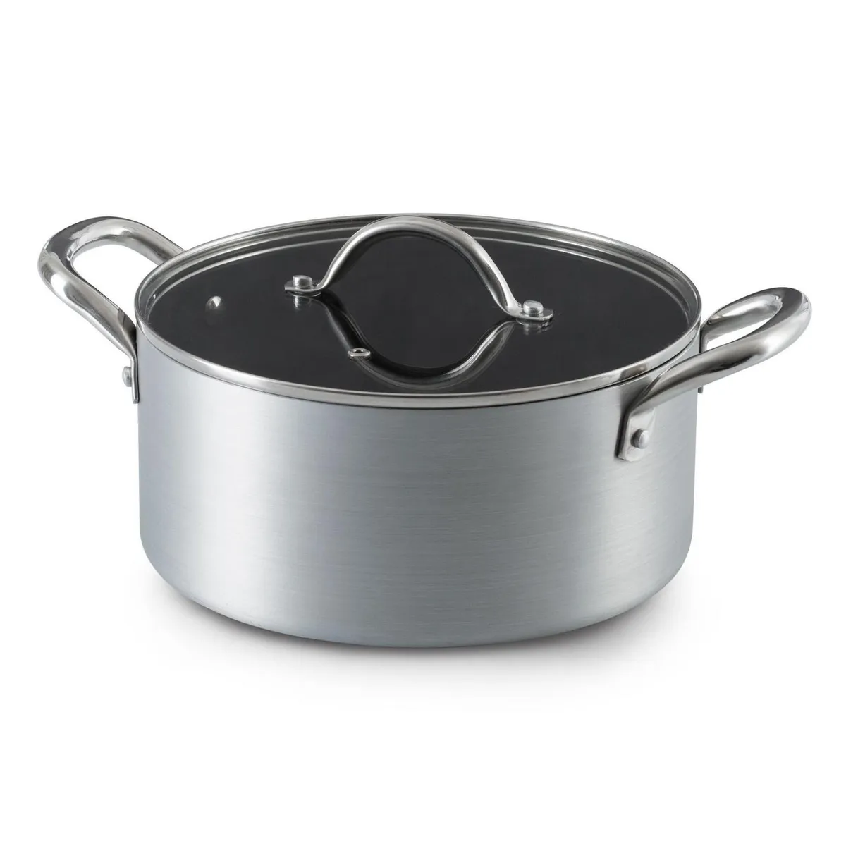 ILKO - Batería de Cocina 5 Piezas Aluminio Industrial Plateado