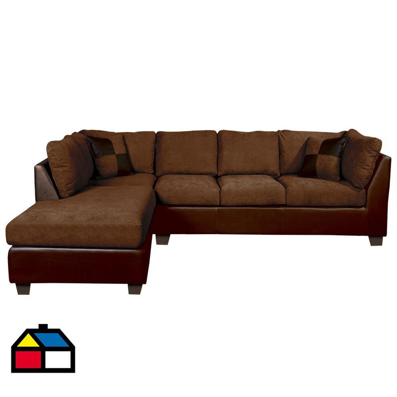 LATAM HOME - Sofá Seccional 4 cuerpos Padua 212x90x280 cm Marron
