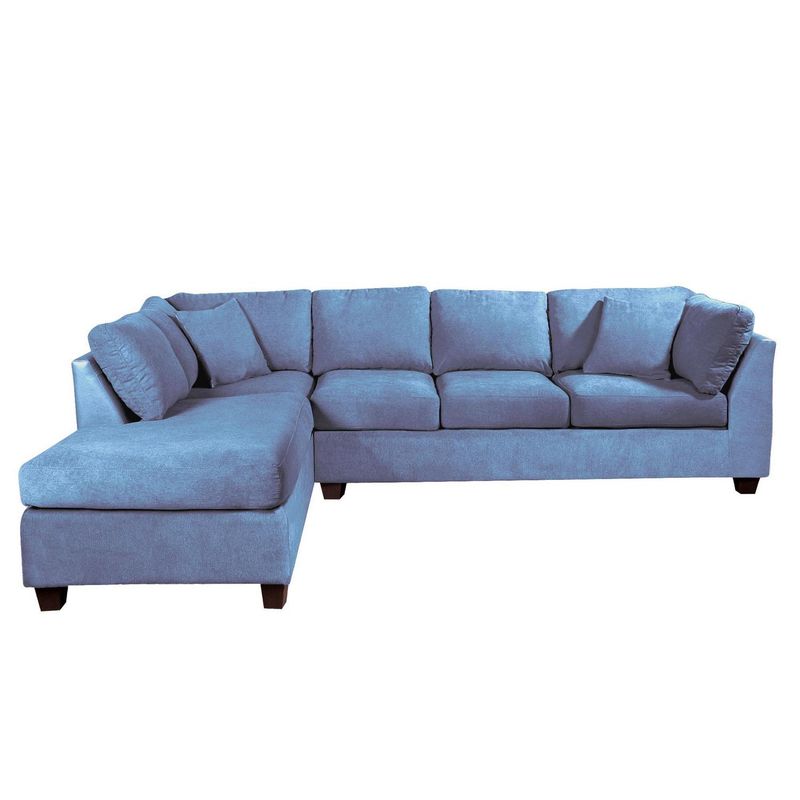 LATAM HOME - Sofá Seccional 4 cuerpos Padua 212x90x280 cm Azul Petroleo
