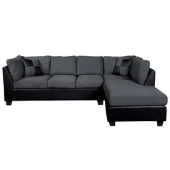 LATAM HOME - Sofá Seccional 4 cuerpos Padua 212x90x280 cm Negro