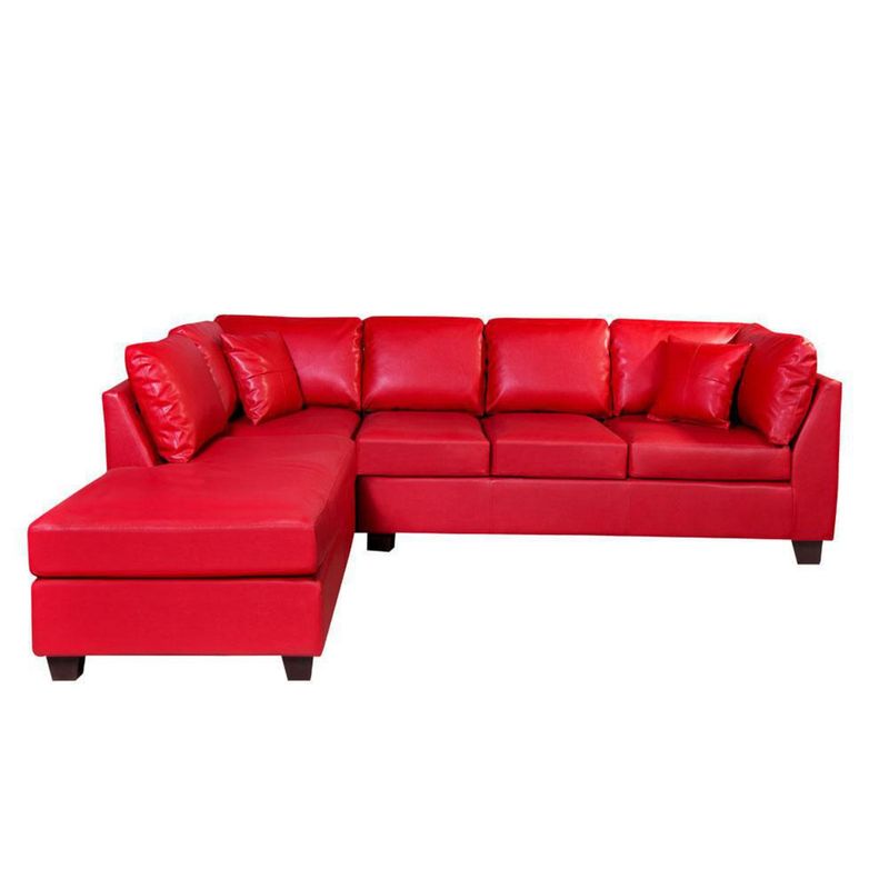 LATAM HOME - Sofá Seccional 4 cuerpos Padua 212x90x280 cm Rojo