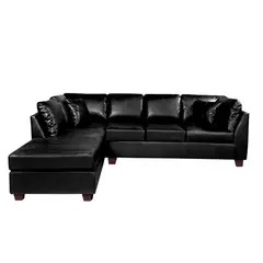 LATAM HOME - Sofá Seccional 4 cuerpos Padua 212x90x280 cm Negro