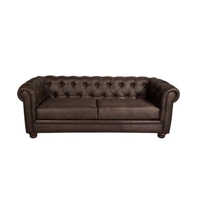 Sofa Florencia 3C Cuero Marron
