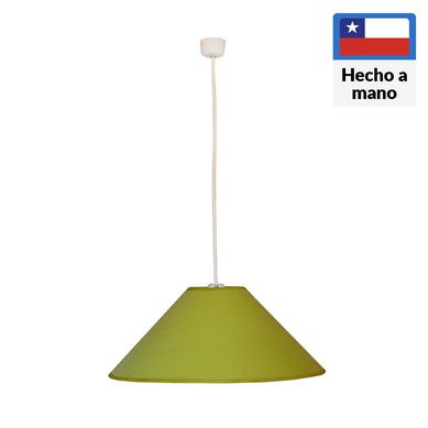 Lmpara colgante aniko tela verde 1 luz E27
