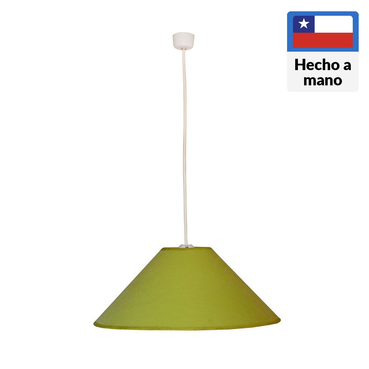 CAROLD STEVENS - Lámpara Colgante Aniko 1 Luz Tela Verde