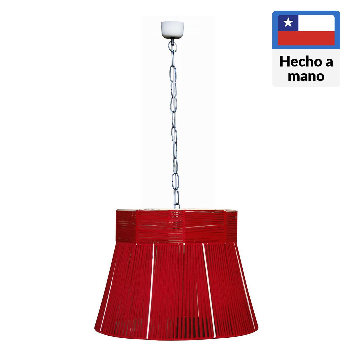 CAROLD STEVENS - Lámpara Colgante Nuri 1 Luz Metal Rojo