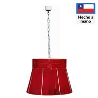 Lámpara Colgante Nuri 1 Luz Metal Rojo