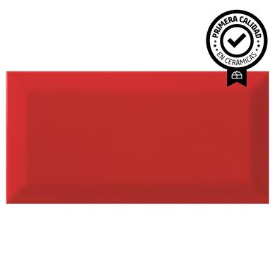 Cermica 10x20 cm Bisel Rubi Rojo 1 m2