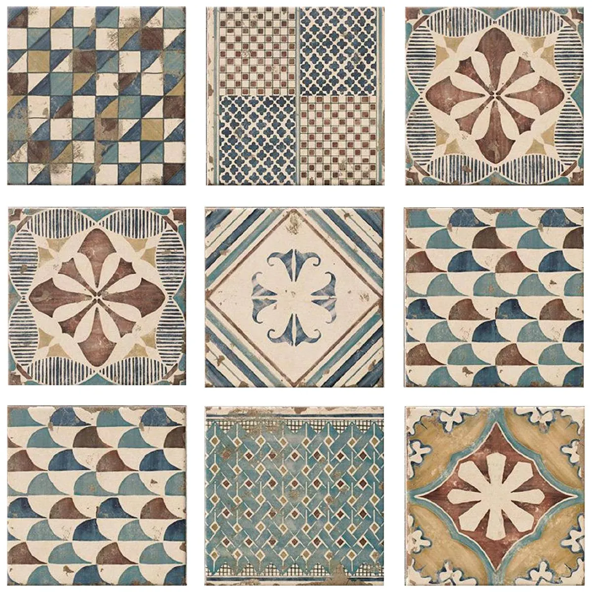 ANTIK - Cerámica 20x20 cm Padua Multicolor 1 m2