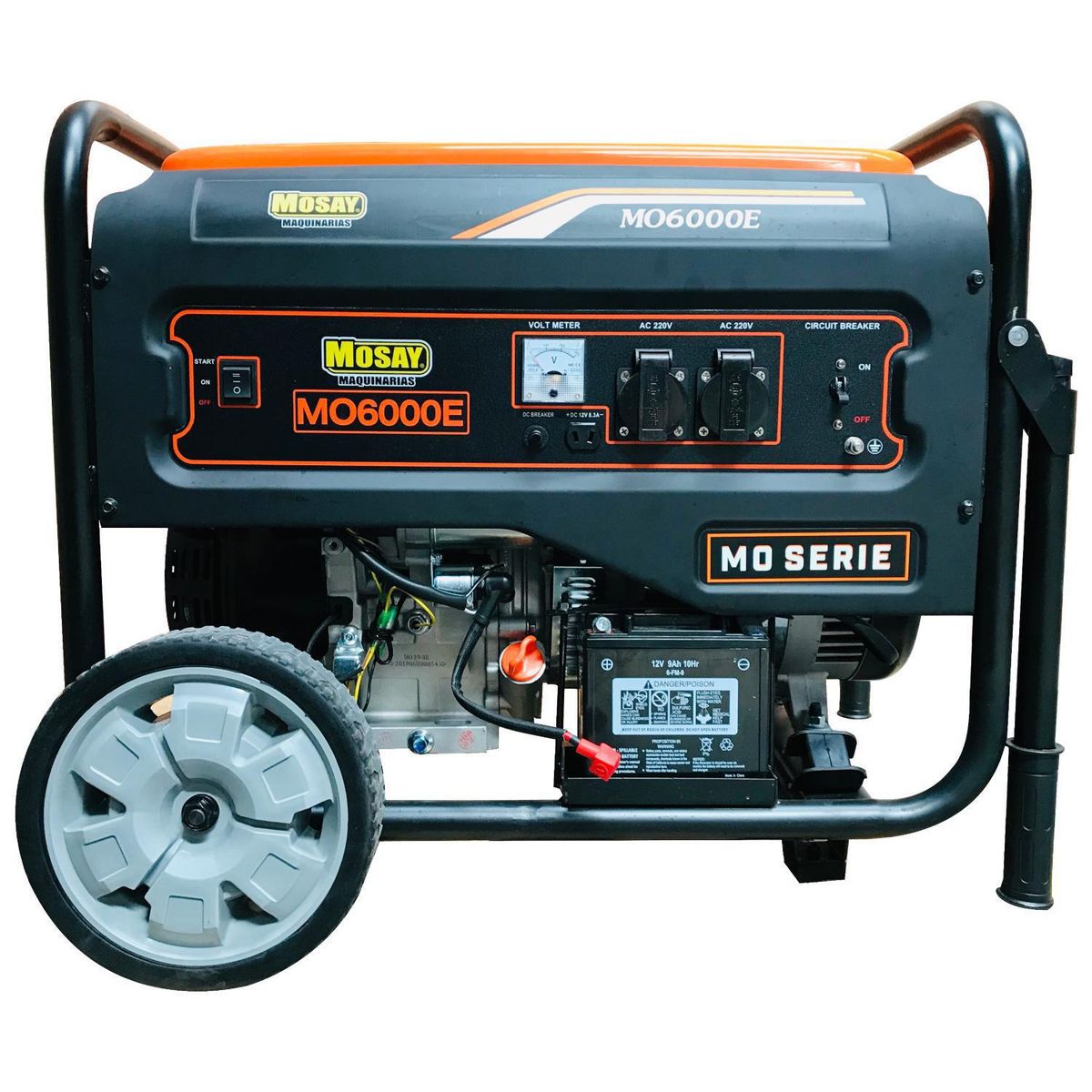 MOSAY - Generador Eléctrico a Gasolina Partida Eléctrica 5000 W 25 l